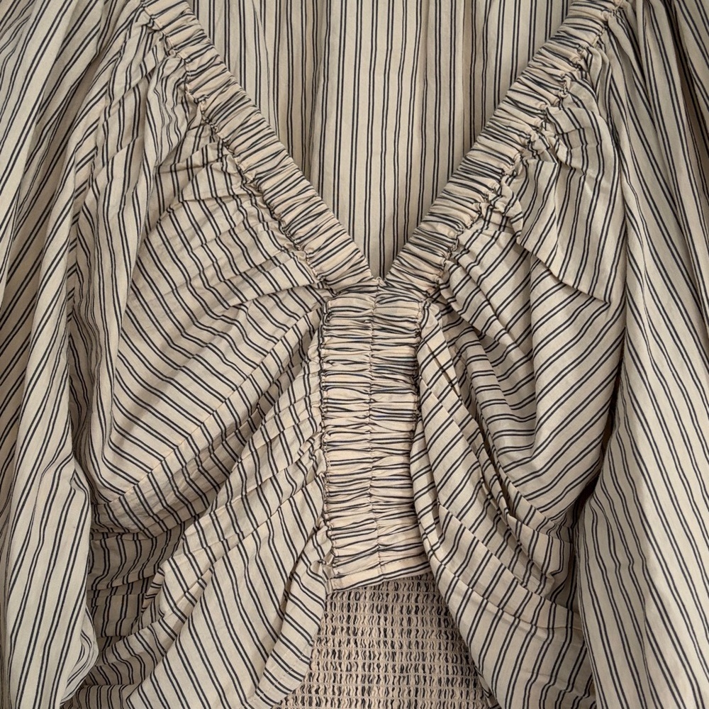 Free People Beige Striped Crop Top - Picture 4 of 10